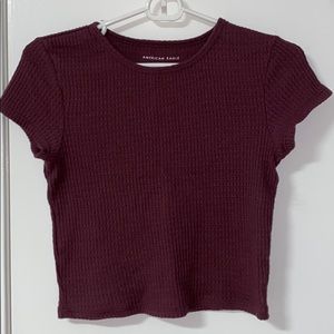 American Eagle Maroon Crop Top